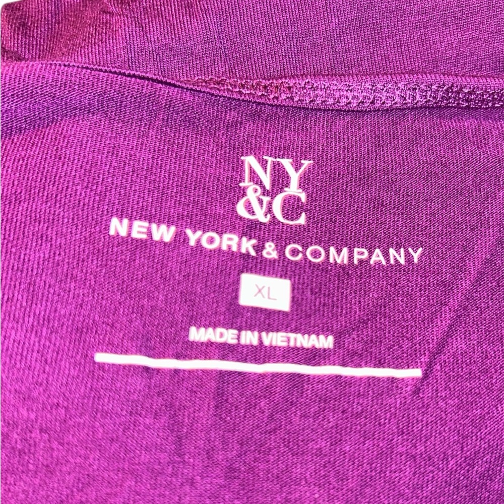 New York & Company Pink and Black Layered Tank Top - Picture 4 of 4